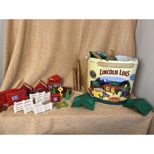 Vintage Lincoln Log Lot Wild West Ranch Incomplete W/Extra From Other Sets